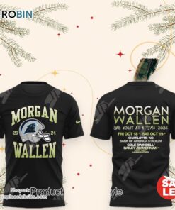 Carolina Panthers NLF 2024 Morgan Wallen 18th October at Bank of America Stadium Black T Shirt