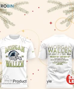 Carolina Panthers NLF 2024 Morgan Wallen 18th October at Bank of America Stadium White T Shirt