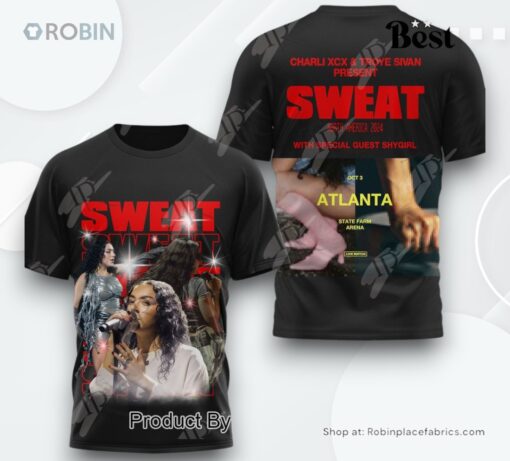 Charli XCX & Troye Sivan Present Sweat North America 2024 T Shirt