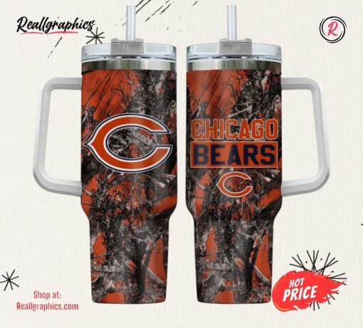 Chicago Bears NFL Hunting Personalized Stanley Tumbler 40oz