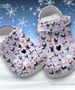 Chicken Breeds   Purple Pastel 3D Printed Crocs Clogs Shoes