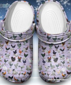 Chicken Breeds   Purple Pastel 3D Printed Crocs Clogs Shoes