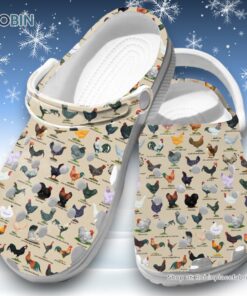 Chicken Breeds   Sand 3D Printed Crocs Clogs Shoes