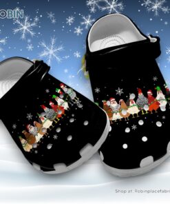 Chicken Christmas 3D Printed Crocs Clogs Shoes