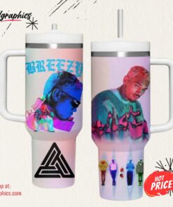 Chris Brown Brezzy Colorful Stanley Tumbler Chris Brown Brezzy Colorful Stanley Tumbler