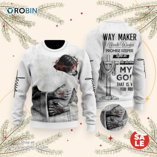 Christian Jesus Easter Ugly Christmas Sweater, Jesus Christmas Sweater