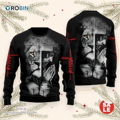Christian Jesus Easter Ugly Christmas Sweater, Jesus Christmas Sweater, Ugly Sweater Jesus Christmas