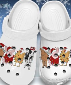 Christmas Farm Animals 3D Printed Crocs Shoes
