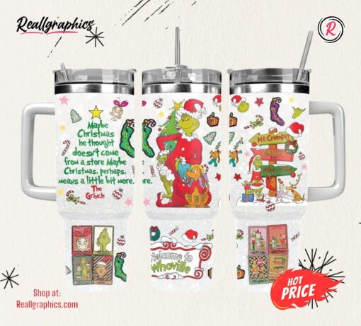 Christmas Grinch Movies Custom Stanley Cup 40 Oz