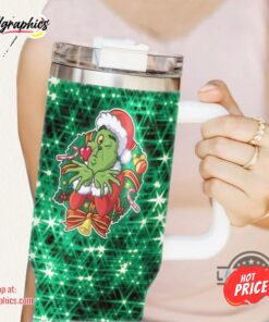 Christmas Grinchmas Pattern Green Tumbler The Grinch Who Stole Christmas 40Oz Cups