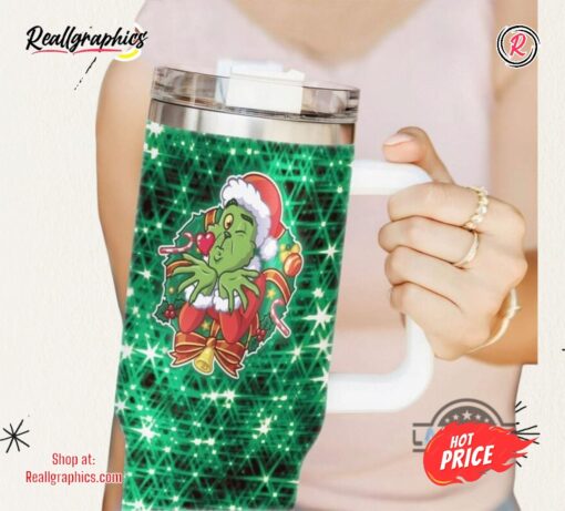 Christmas Grinchmas Pattern Green Tumbler The Grinch Who Stole Christmas 40Oz Cups