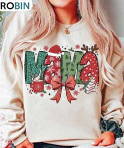 Christmas Mama Coquette Sweatshirt, Christmas Tree Cake Shirt, Long Sleeve Cotton, Hoodie