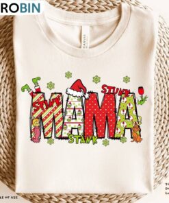 Christmas Mama Kid Name Sweatshirt, Kids Family Bundle Shirt