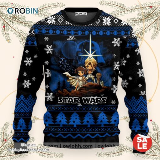 Christmas Star Wars Cartoon Star Wars Characters Sweater, Star Wars Christmas Sweater