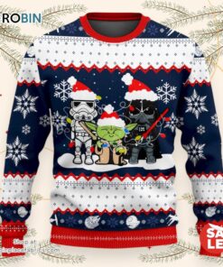 Christmas Star Wars Darth Vader Baby Yoda And Stormtrooper Merry Christmas Sweater