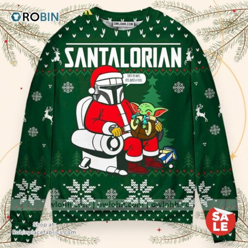 Christmas Star Wars Funny The Santalorian Star Wars Christmas Sweater, Star Wars Christmas Sweater