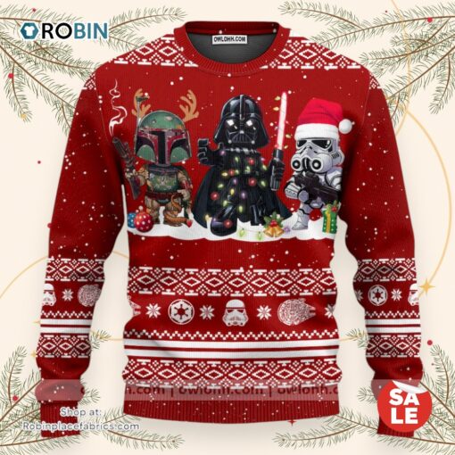 Christmas Star Wars Stormtrooper Darth Vader Mandalorian Christmas Sweater