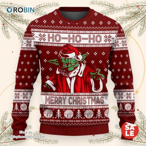 Christmas Star Wars Yoda Season’s Greetings Sweater