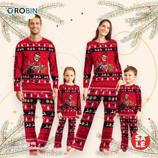 Cincinnati Bearcats NCAA Custom Name Grinch Christmas And Sport Team Pajama Set