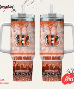 Cincinnati Bengals NFL Glitter 40oz Stanley Tumbler