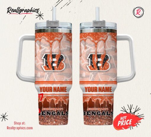 Cincinnati Bengals NFL Glitter 40oz Stanley Tumbler