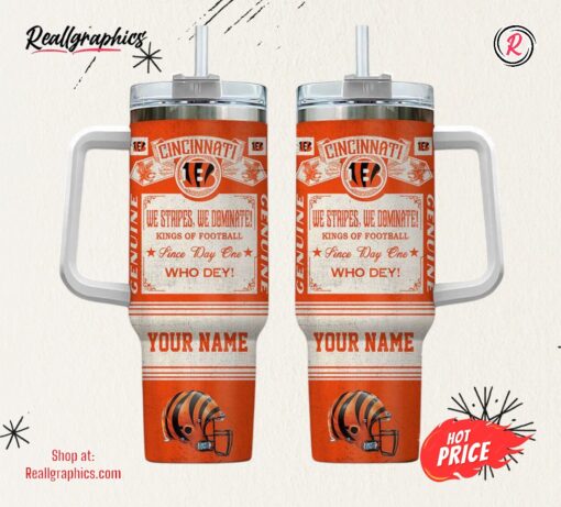 Cincinnati Bengals NFL Vintage King Of Football 40oz Stanley Tumbler