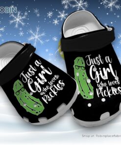 Classic Just A Girl Who Loves Pickles 3D Printed Crocs