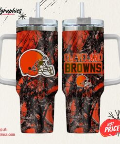 Cleveland Browns NFL Hunting Personalized Stanley Tumbler 40oz