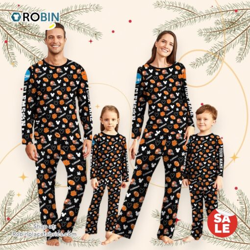 Clemson Tigers NCAA And Mickey  Mouse Pajamas Custom Your Name