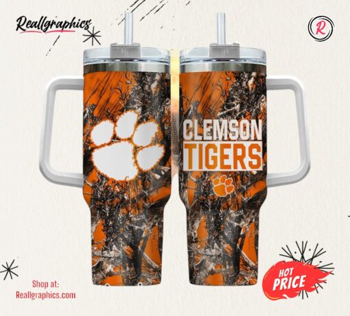 Clemson Tigers Realtree Hunting 40oz Tumbler
