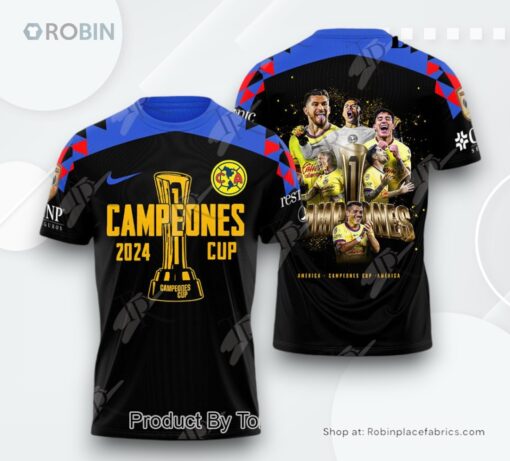 Club America Campeones Cup 2024 AOP Clothing (Hoodie, Sweatshirt, T Shirt)