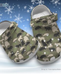 Cocker Spaniel Camo Limited Edition 3D Printed Crocs Clogs Shoes Cocker Spaniel Camo Limited Edition 3D Printed Crocs Clogs Shoes