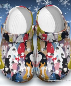 Colorful Horse 3D Printed Crocs Clogs Shoes