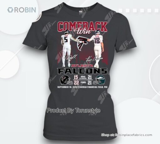 Comeback Win Atlanta Falcons September 16, 2024 Lincoln Financial Field, Phi T Shirt