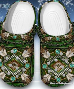 Comfortable and Waterproof Native American 3D Printed Crocs Clogs Shoes
