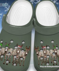 Comfortable Christmas Donkey 3D Printed Crocs Shoes Comfortable Christmas Donkey 3D Printed Crocs Shoes