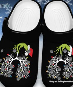Comfortable Grinch Hand Lung Christmas Lights 3D Printed Crocs Shoes