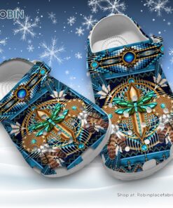 Comfortable Native American Owl 3D Printed Crocs Clogs Shoes