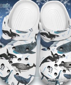 Comfortable Whales Joyful Song 3D Printed Crocs