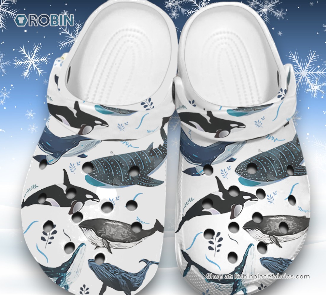 Comfortable Whales Joyful Song 3D Printed Crocs RobinPlaceFabrics Comfortable Whales Joyful Song 3D Printed Crocs RobinPlaceFabrics
