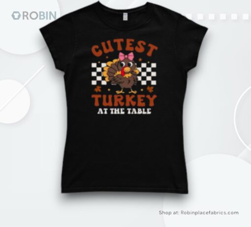 Coolest Turkey At The Table, Thanksgiving Turkey Shirt