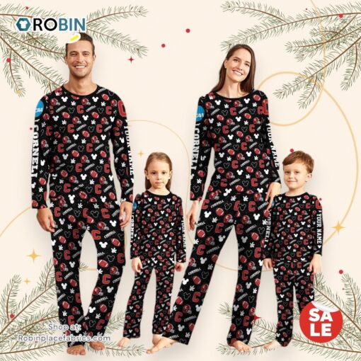Cornell Big Red NCAA And Mickey  Mouse Pajamas Custom Your Name