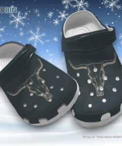Cow Skull 3D Printed Crocs Shoes