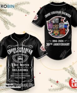 Cross Canadian Ragweed 1994 2024 30th Anniversary Baseball Jersey