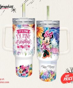 Custom Minnie Mouse Tumbler, Minnie Tumbler 40oz, It’s Fine I’m Fine Tumbler Custom Minnie Mouse Tumbler, Minnie Tumbler 40oz, It’s Fine I’m Fine Tumbler
