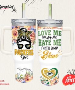 Custom Name GBP Girl I’m Still Gonna Shine 40oz Stainless Steel Tumbler with Handle and Straw Lid