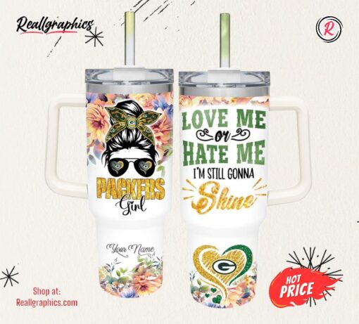 Custom Name GBP Girl I’m Still Gonna Shine 40oz Stainless Steel Tumbler with Handle and Straw Lid