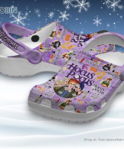 Custom Name Hocus Pocus Horror Halloween Purple Classic Crocs