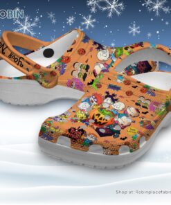 Custom Name Trick Or Treat Happy Halloween Orange Unisex Classic Crocs