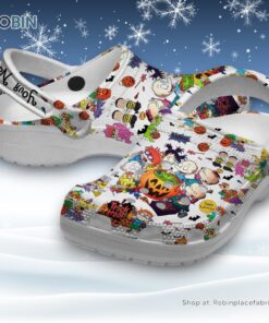 Custom Name Trick Or Treat Happy Halloween White Unisex Classic Crocs